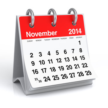 November 2014 - Calendar