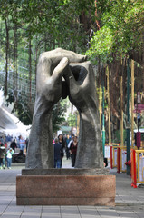 Monument "Hands" in Hong Kong