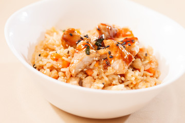 rice with chicken