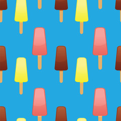 Seamless pattern with ice cream