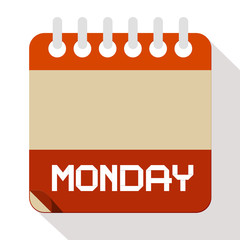 Monday Vector Paper Calendar Illustration