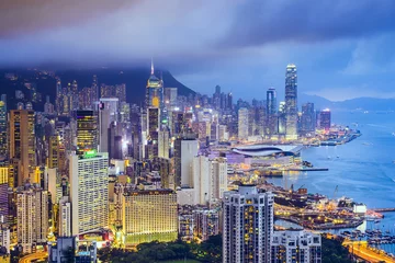 Zelfklevend Fotobehang Hong Kong China City Skyline © SeanPavonePhoto