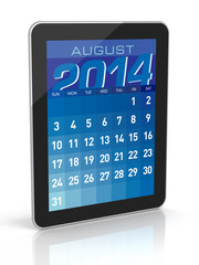 August 2014 - Tablet Calendar