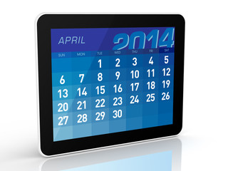 April 2014 - Tablet Calendar