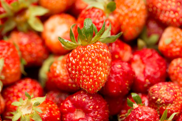 Fresh ripe perfect strawberry - Food Frame Background