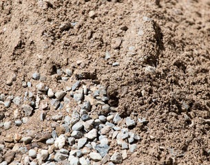 background of sand and gravel