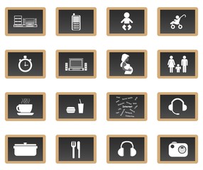 Symboles dans 16 ardoises