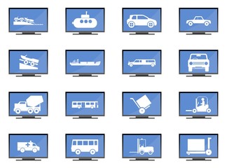Transports dans 16 &eacute;crans de t&eacute;l&eacute;visions