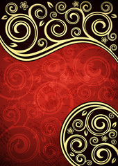 Abstract vintage floral vector illustration.