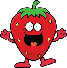 Cartoon Strawberry Happy