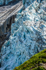 Fototapeta na wymiar Argentiere Glacier in Chamonix Alps, Mont Blanc Massif, France.