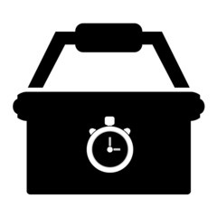 Chronomètre dans un panier de courses