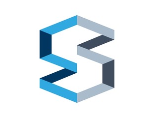 letter S logo, abstract geometric letter S logo symbol icon business corporate technology design