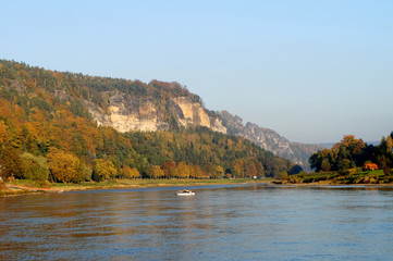 Auf der Elbe in der Sächsischen Schweiz, Deutschland