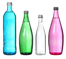 Bottle collection isolated on white