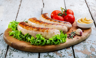 Grilled chicken sausages