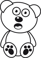 Teddybär erschreckt