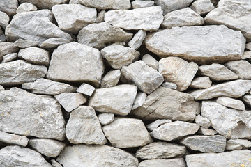 Gartenmauer: Trockenmauer aus Stein als Hintergrund