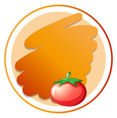 A round orange template