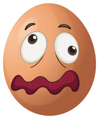 An egg with a face