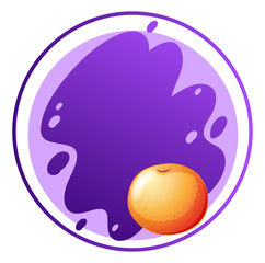 An empty template with an orange