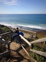 winter surfing in bells beach, OZ