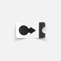 realistic design element: ticket