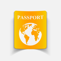 realistic design element: passport