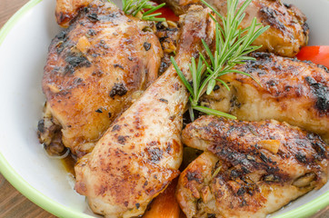 Baked chicken with thyme
