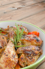 Baked chicken with thyme