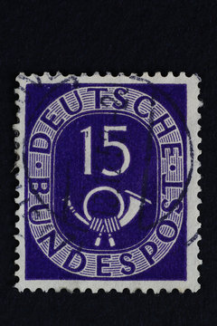 Posthorn_alte Deutsche Briefmarke 2
