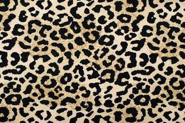 Foto op Plexiglas Bruin en zwart luipaardpatroon. Dierenprint als achtergrond. © luanateutzi