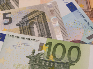 Euro banknotes