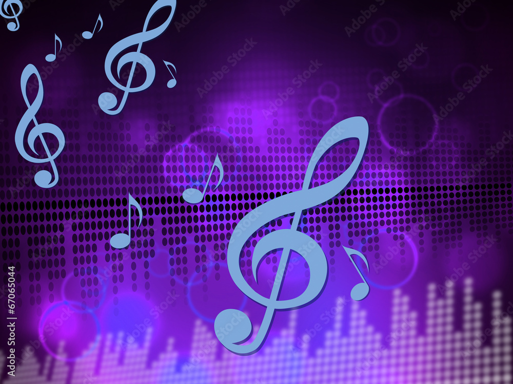 Poster equaliser music represents sound track and equalisers
