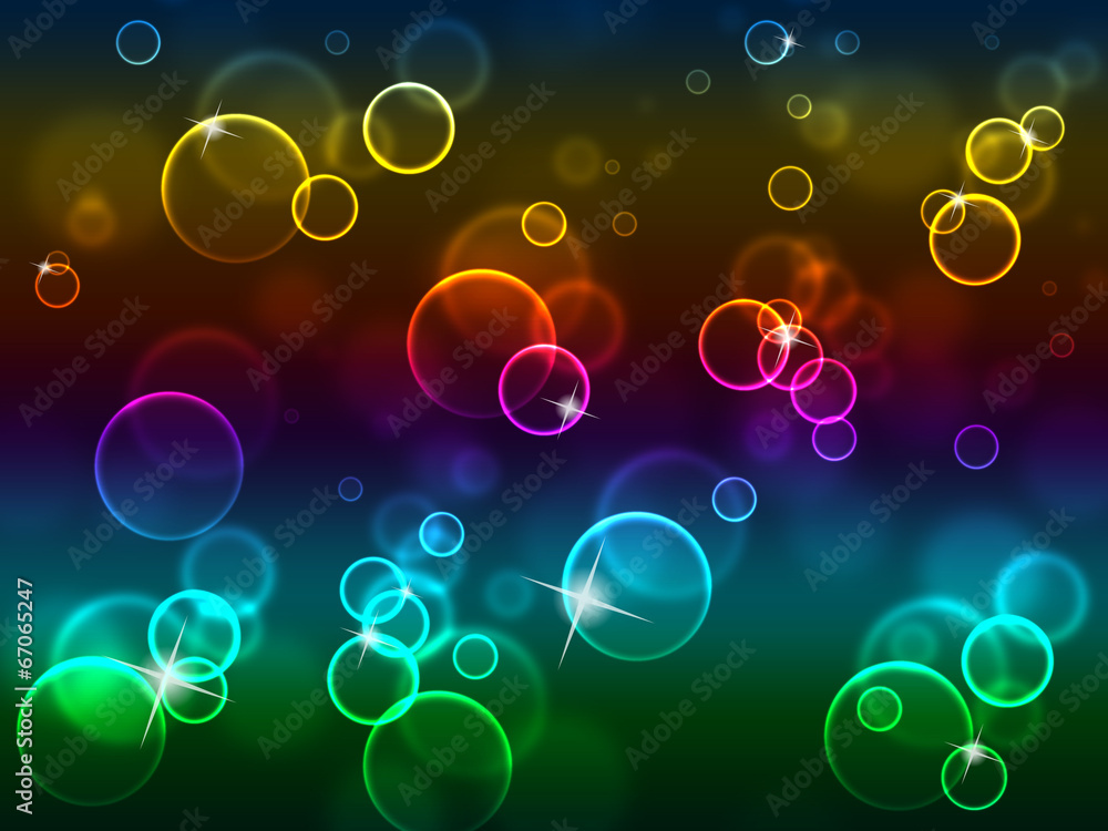 Poster bubbles background means text space and abstract
