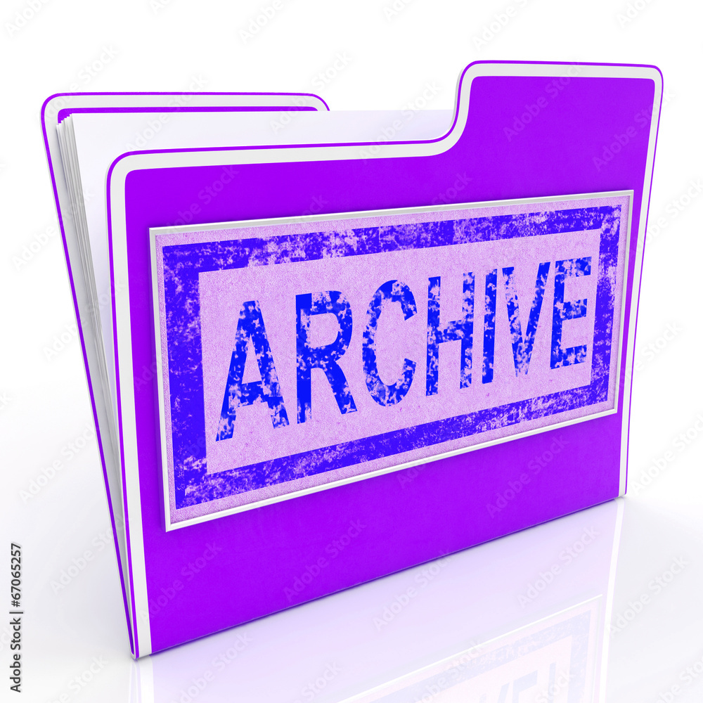 Poster archive file indicates organized folders and document