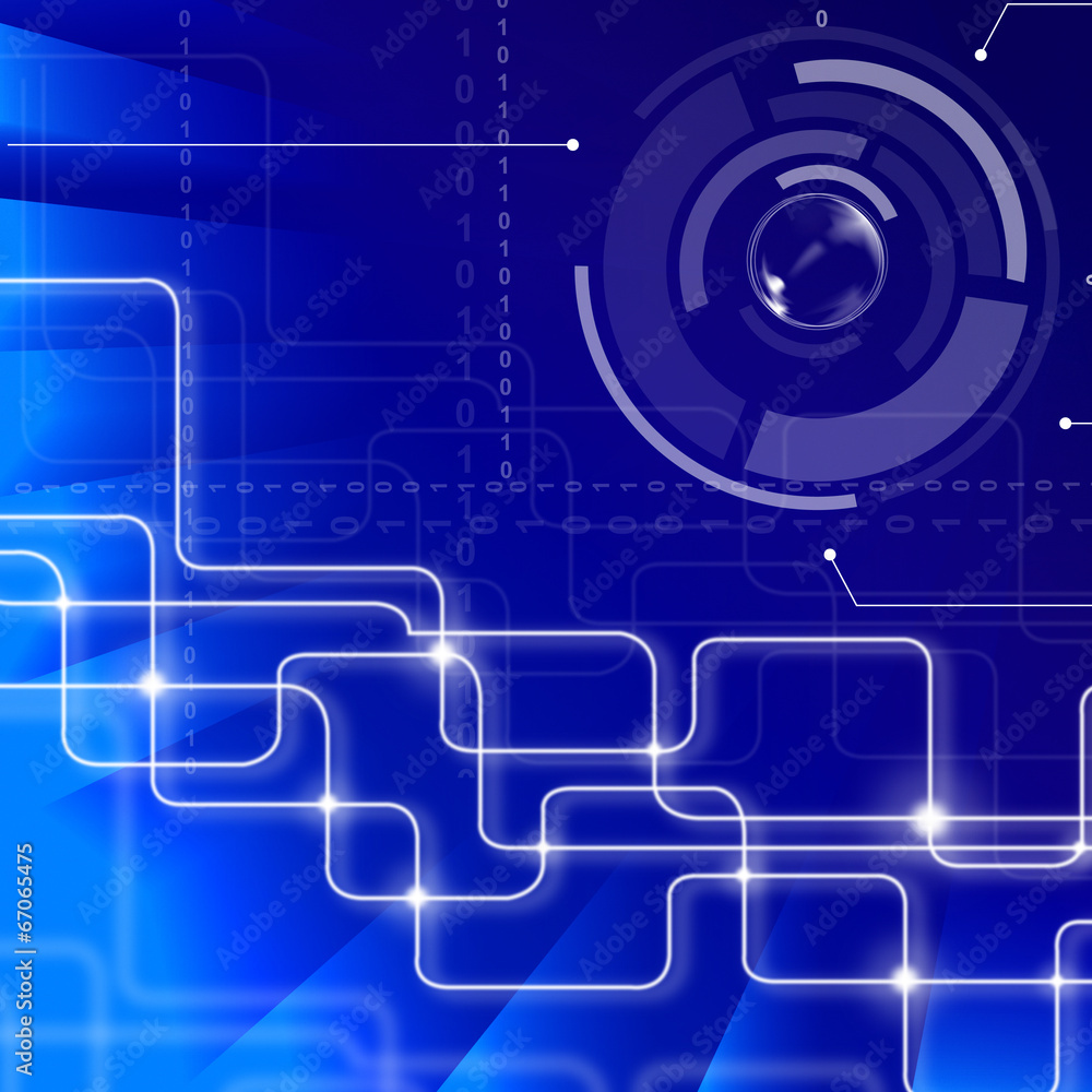 Poster data background shows high tech and abstract