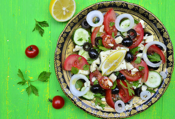 Traditional greek salad.