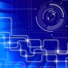 Data Background Shows High Tech And Abstract