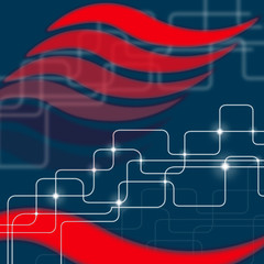 Electronic Circuit Indicates High Tech And Background