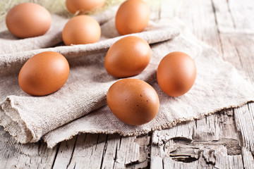 fresh brown eggs