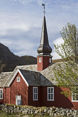 Fototapeta na wymiar Flakstad Kirke