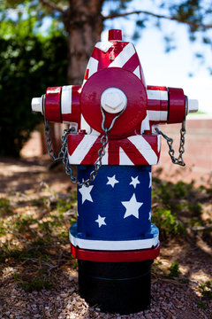 American Flag Painted on Fire Hydrant