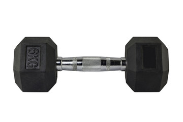 Dumbbell on white background