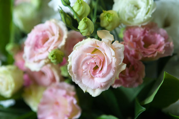 The splendid , large bunch of roses