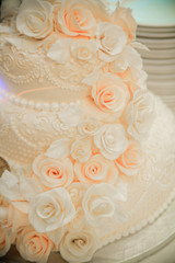 Wedding cake with figurines.