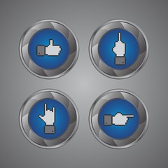 Obraz premium hand gesture icon