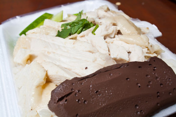 Hainanese Chicken Rice in Styrofoam Box