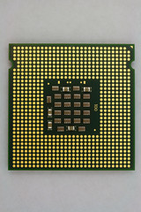 Gold Contacts on Modern Computer Processor