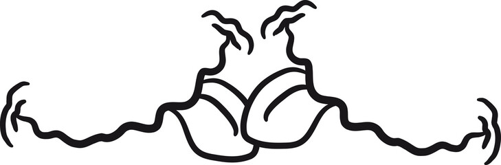 2 grinsende züngelnde Zungenkuss Münder